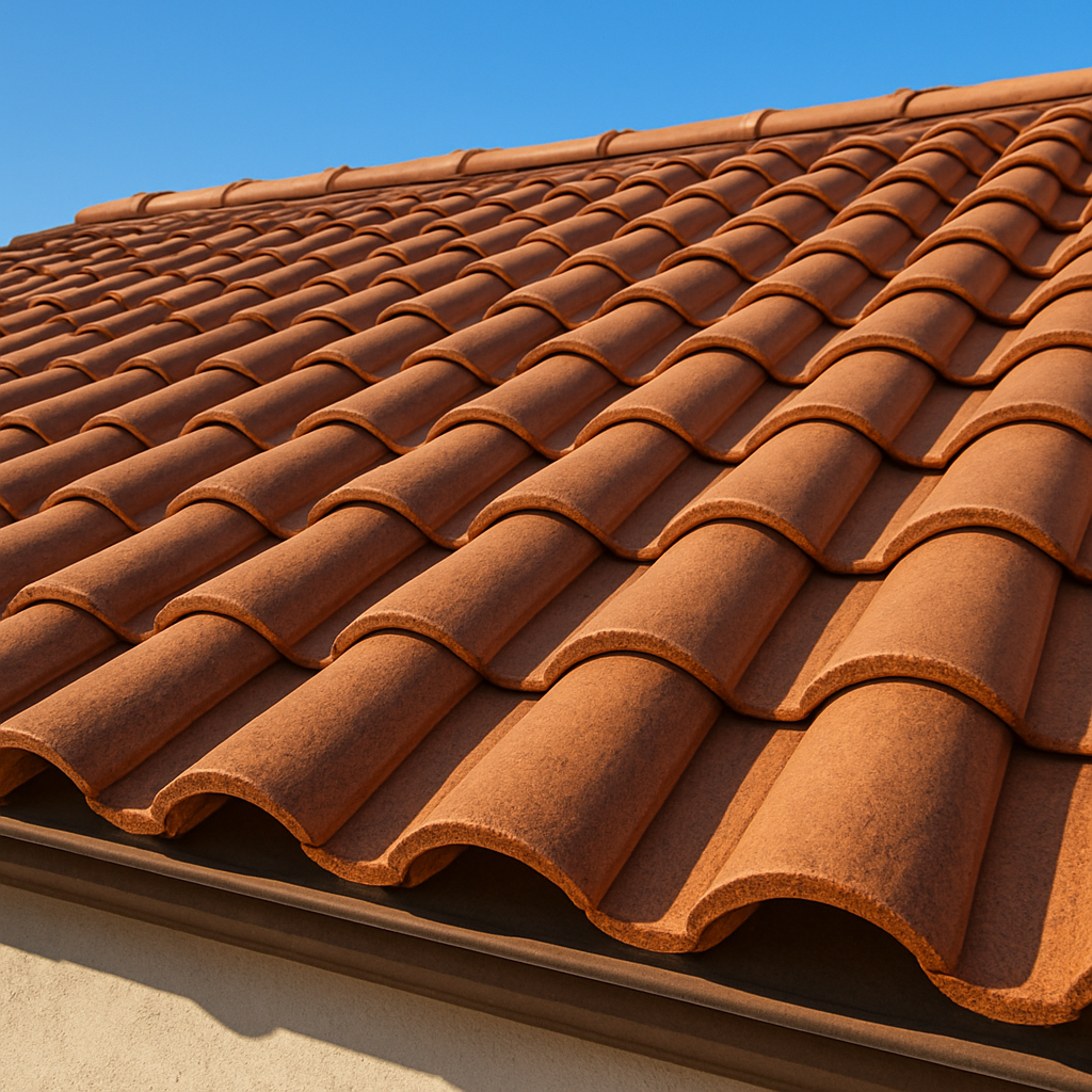 Spanish-style clay tile roof